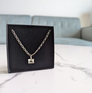 NWT Catbird Faris Green Amethyst Tablet Necklace